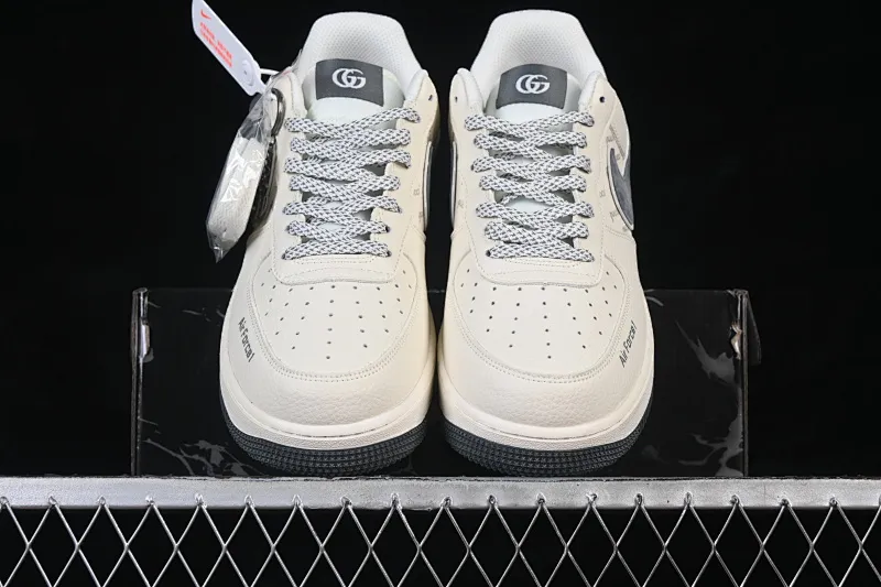 All categories Nk Air Force 1 Air Force series Nk Air Force 1 Low Air Force low-top Nike Air Force 1'07 Low Gucci joint rice gray pig leather Air Force 1 low-top casual sneakers XL1982-330